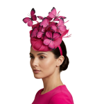 Fuchsia Butterfly Fascinator Hat Sculptural Statement Headpiece